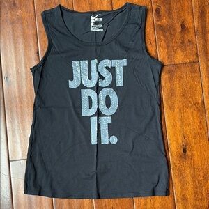 Nike Black Tank Top with Grey Graphic
